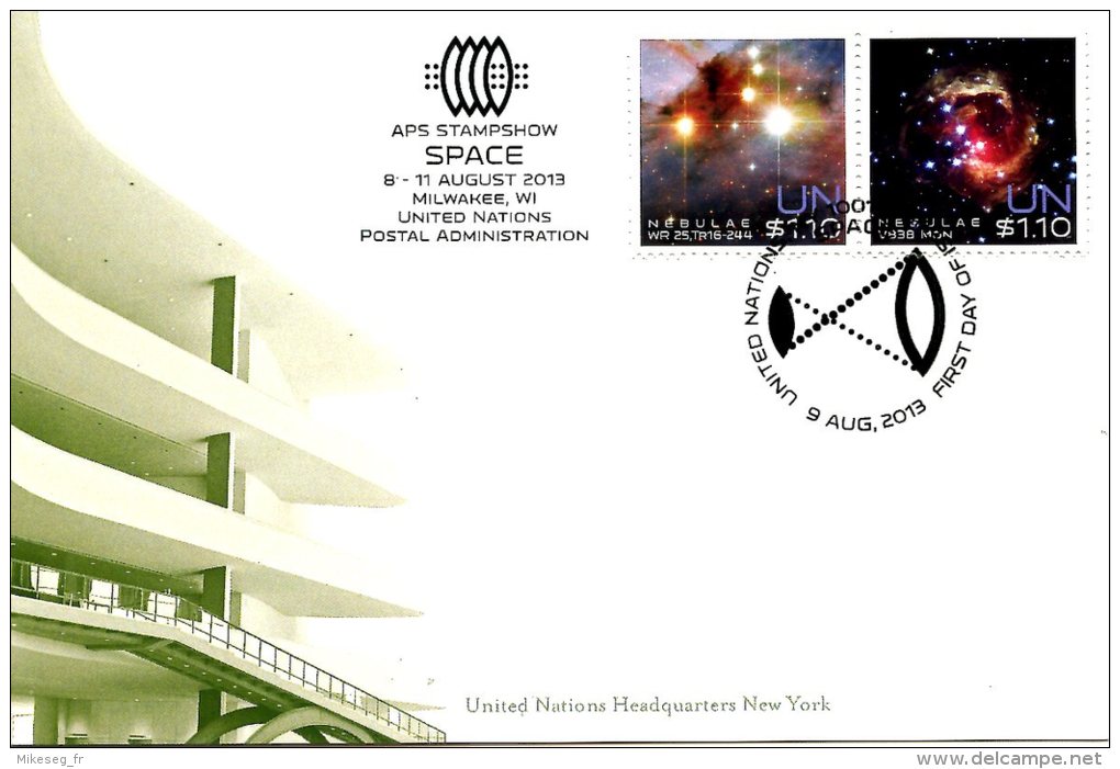 ONU New-York 2013 - Show Card APS STAMPSHOW SPACE Milwaukee 8-11 August 2013 - Maximum Cards