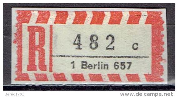 Germany - R-Zettel 1 Berlin 657 (K837) - Etiquettes 'Recommandé' & 'Valeur Déclarée'