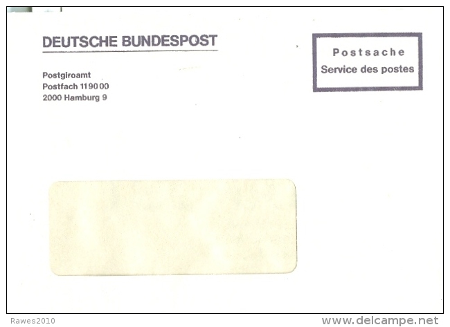 BRD Hamburg Postsache Deutsche Bundespost Postgiroamt RS: Datapost Der Internationale Postkurierdienst - Sonstige & Ohne Zuordnung