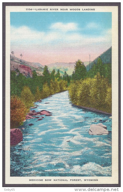 USA - Medicine Bow National Forest, Laramie River Near Woods Landing, Wyoming, Riviere, Fiume PC - Laramie