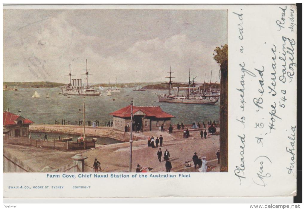 NSW101/ Farm Cove, Naval Station 1905, Posted At Katoomba To Spain - Sonstige & Ohne Zuordnung