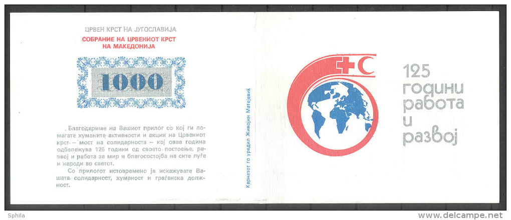 Jugoslawien – Yugoslavia 1988 Postal Tax – Red Cross Perf And Imperf Booklets Used (special Black Cancel On 4 Stamps) - Markenheftchen