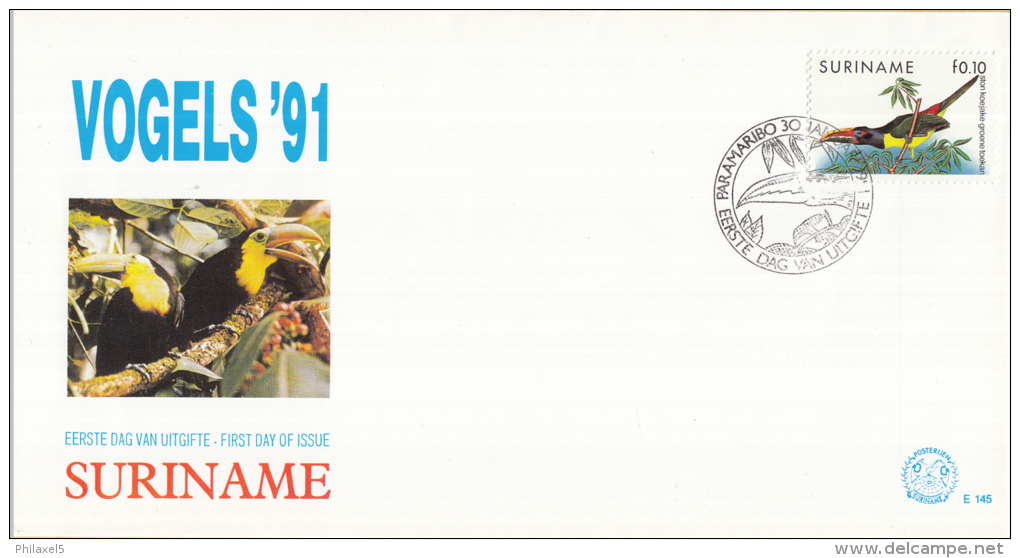 Republiek Suriname - FDC145 - Fauna - Vogels - Groene Toekan - Z 685 - Spechten En Klimvogels