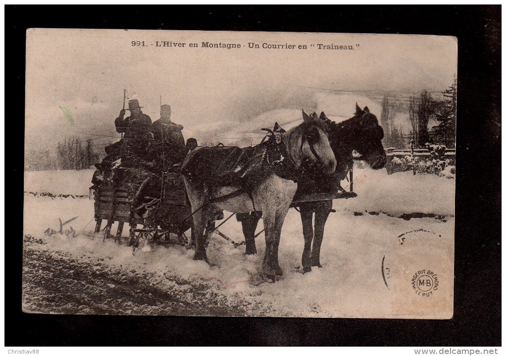 LA CHAISE-DIEU ET ENVIRON L HIVER EN MONTAGNE UN COURRIER EN TRAINEAU (A) - Autres & Non Classés