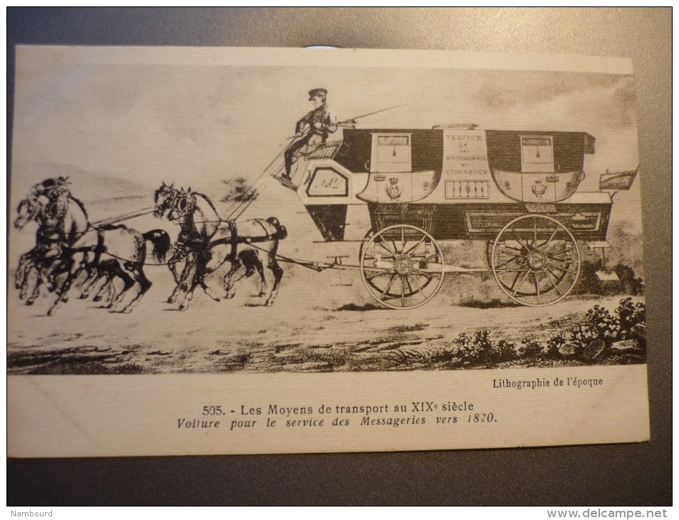 Les Moyens De Transport Au XIX-e Siècle Voiture Pour Le Service Des Messageries Vers 1820 - Altri & Non Classificati