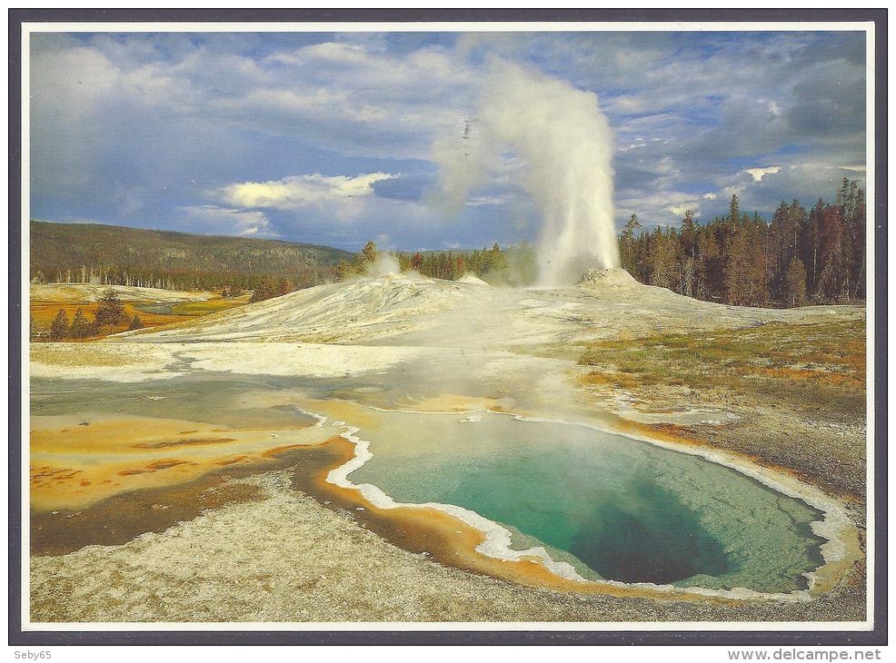 USA - Yellowstone National Park, Upper Geyser Basin, Emerald Spring, Active Geysers, Landscapes, Wyoming PC - Yellowstone
