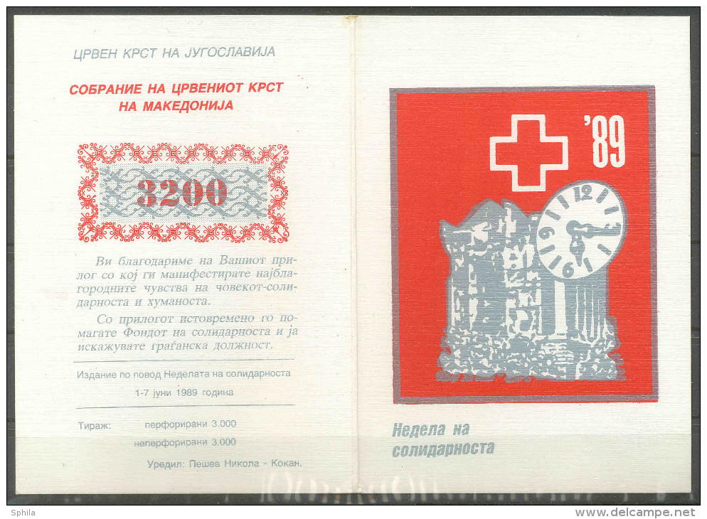 Jugoslawien – Yugoslavia 1989 Postal Tax – Solidarity Week Perforate And Imperforate Booklets MNH - Carnets