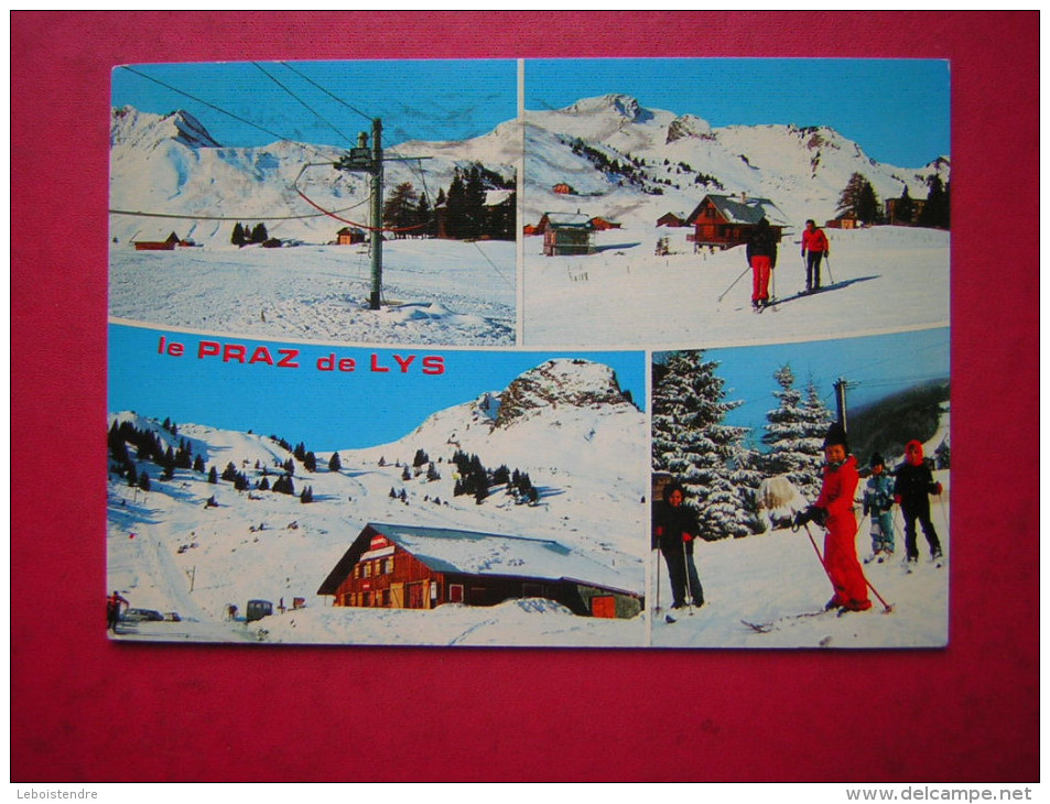 CPM  74   LE PRAZ DE LYS    MULTI VUES  VOYAGEE 1976 TIMBRE - Autres & Non Classés