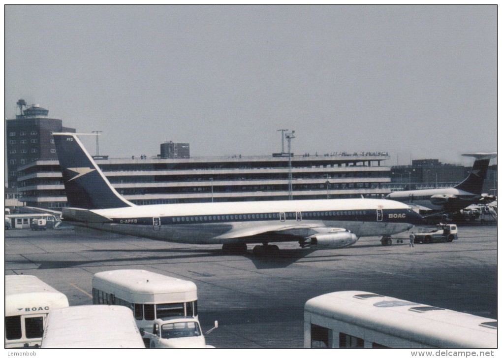 BOAC Boeing 707 G-APFD, At London Heathrow Airport, March 7th 1971, Modern Unused Postcard [14848] - 1946-....: Modern Era