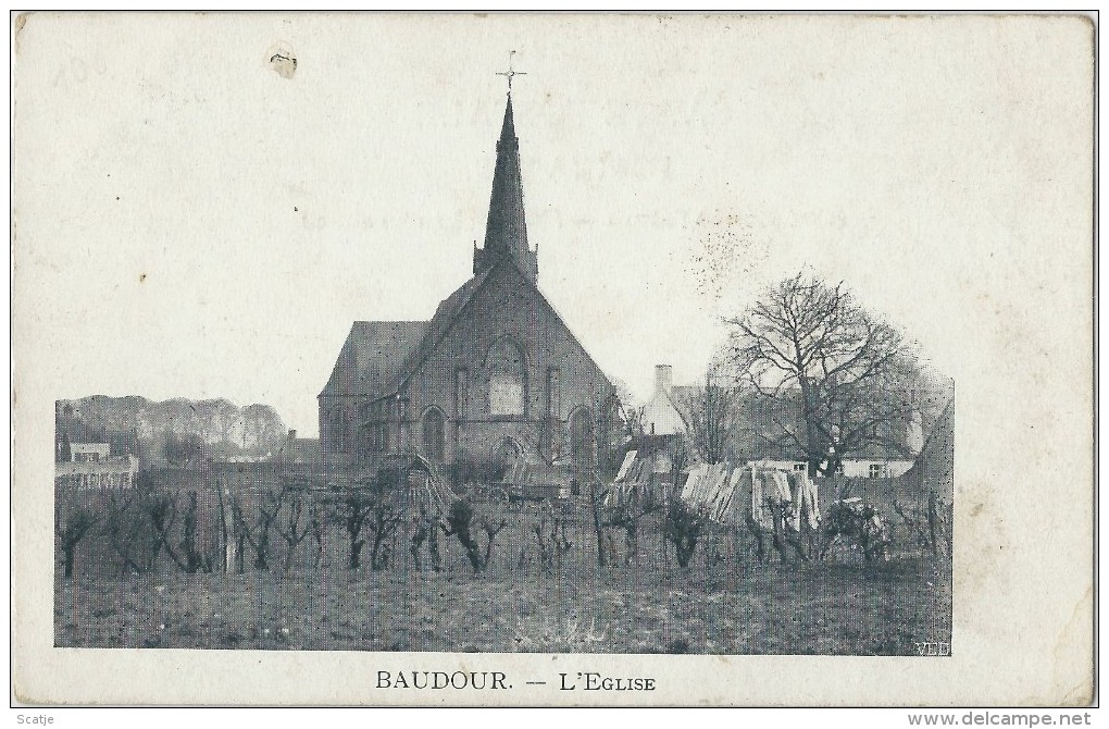 Baudour.  -  L'Eglise;   1900 - Saint-Ghislain