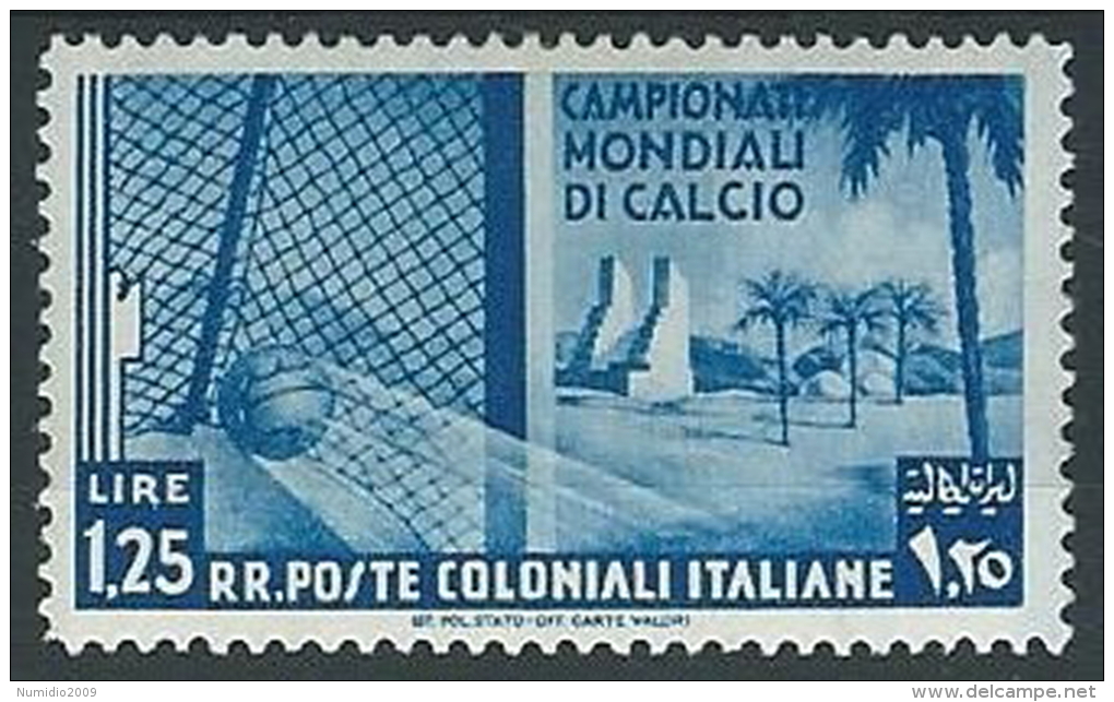 1934 EMISSIONI GENERALI MONDIALI DI CALCIO 1,25 LIRE MH * - K004 - General Issues