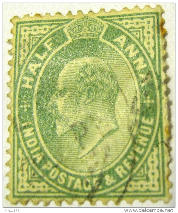 India 1906 King Edward VII 0.5a - Used - 1902-11 King Edward VII