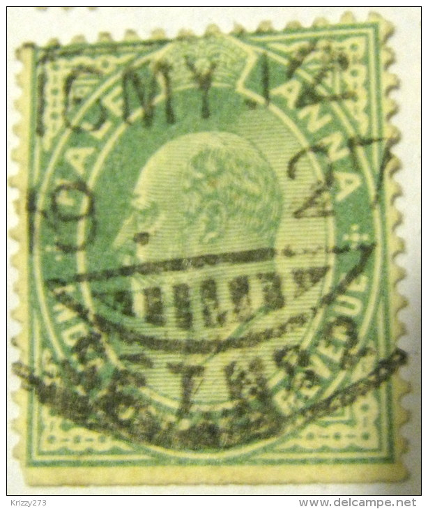 India 1906 King Edward VII 0.5a - Used - 1902-11  Edward VII