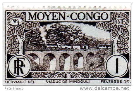 B - Congo Fr: - Viadotto Di Mindouli (nuovo Linguellato) - Unused Stamps