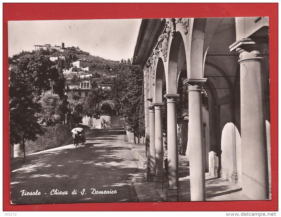 TX-15 Fiesole, Chiesa Di San Domenico, Carrello, Viaggiata. - Autres & Non Classés