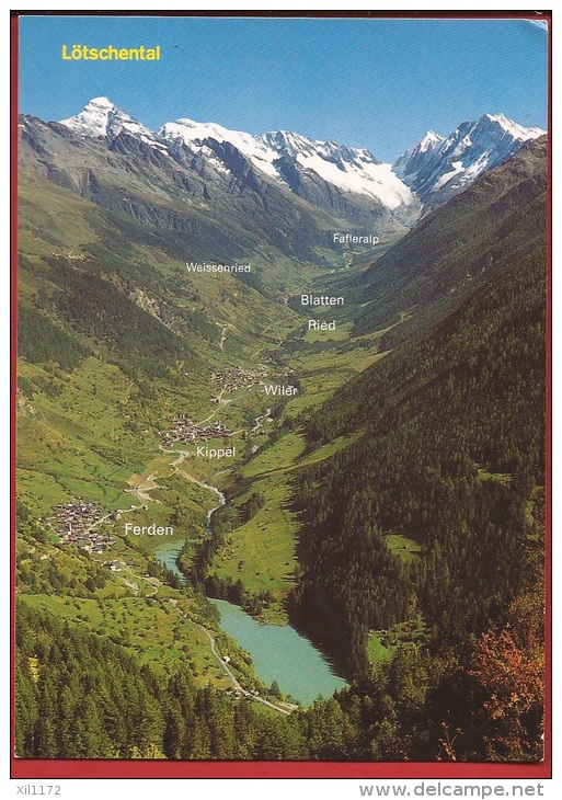 TX-29  Panorama Lötschental Mit Lötschenlücke, Ferden Kippel Wiler Ried Blatten Fafleralp Langgletscher. Nicht Gelaufen - Blatten