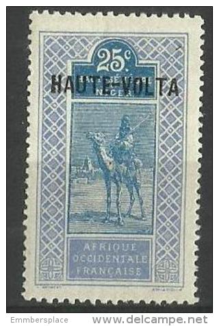 Upper Volta - 1920 Upper Senegal & Niger Overprint 25c  MH *  SG 66 - Unused Stamps