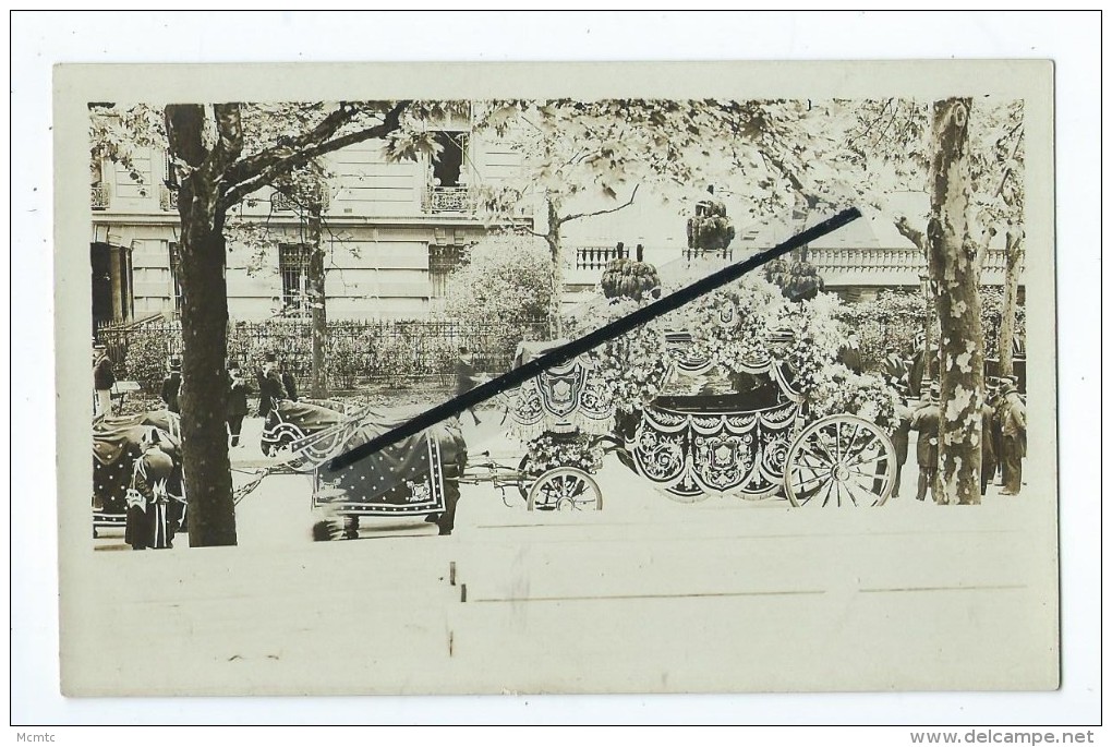 Carte Photo - Funérailles, Corbillard - Funeral