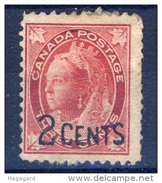 ##K634. Canada 1899. Victoria Surcharged. Michel 75. MH(*) Heavily Hinged!! - Neufs