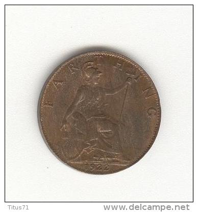 1 Farthing Grande-Bretagne / Great Britain 1922 SUP - B. 1 Farthing