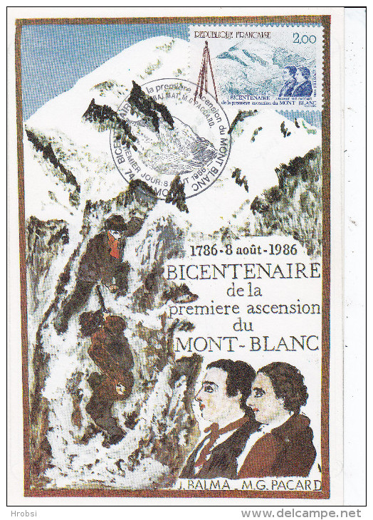 Sport  Alpinisme, Carte Maximum France Chamonix 1986 - Escalade