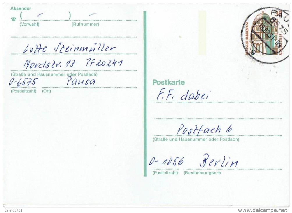 Germany - Postkarte Echt Gelaufen / Postcard Used (K868) - Cartes Postales - Oblitérées