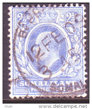 Somaliland Protectorate 1909 SG #48 2½a VF Used Wmk Mult Crown CA - Somaliland (Protectorate ...-1959)