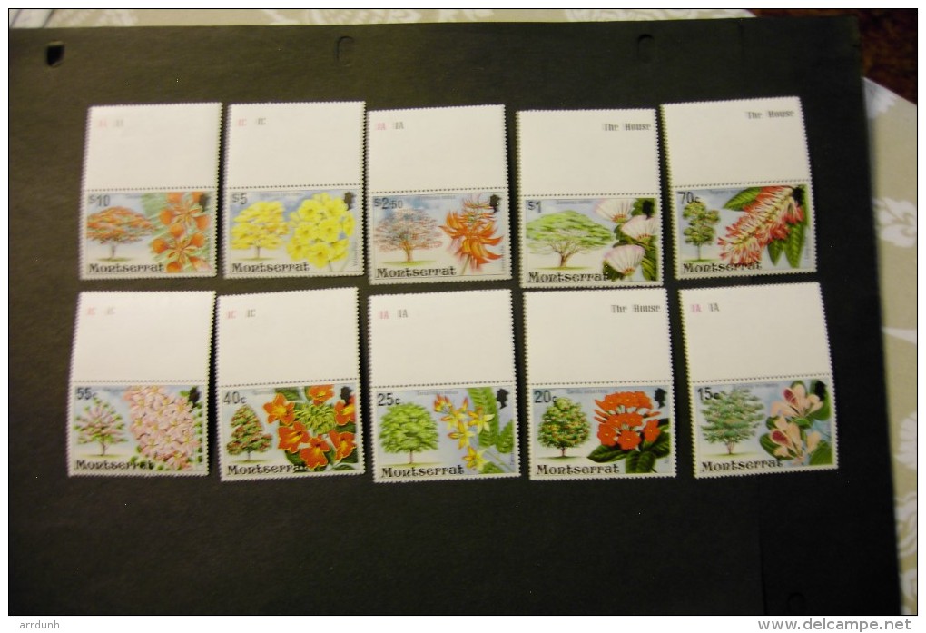 Montserrat 340-54 Flora Flowers Flowering Trees MNH 1975 A04s - Montserrat