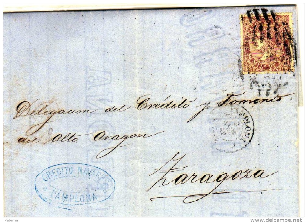 2342         Carta Entera Pamplona 1869  Isabel  Ll - Briefe U. Dokumente