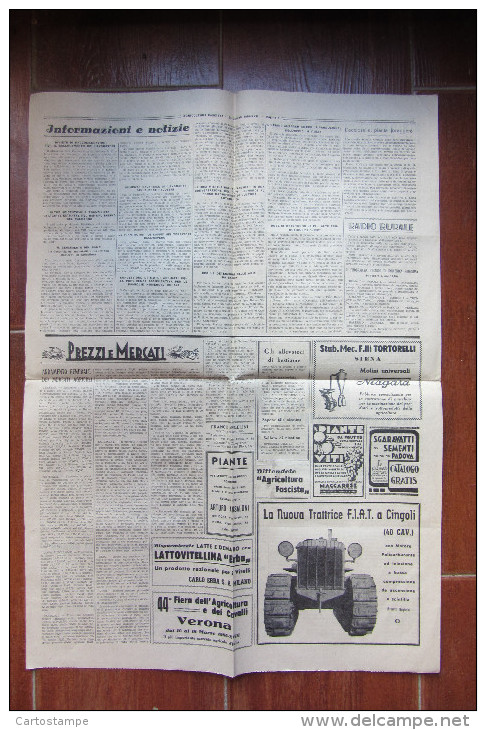 GIORNALE AGRICOLTURA FASCISTA_SETTIMANALE DI ECONOMIA TECNICA E PROPAGANDA AGRARIA_ROMA 1940 - Supplies And Equipment