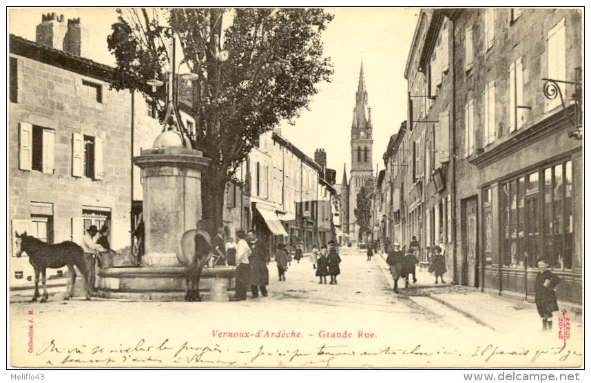 07/ CPA A 1900 - Vernoux D'Ardèche - Grande Rue - Vernoux