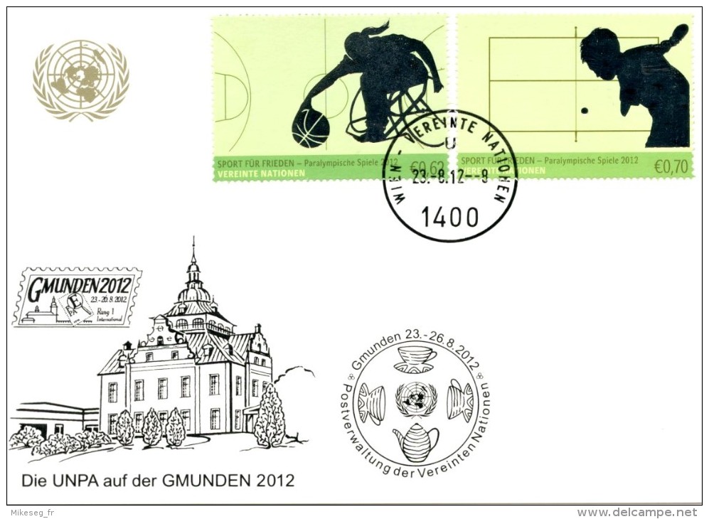 ONU Vienne 2012  - White Card GMUNDEN 23-26 8 2012 "Sport Für Frieden" - Maximumkarten