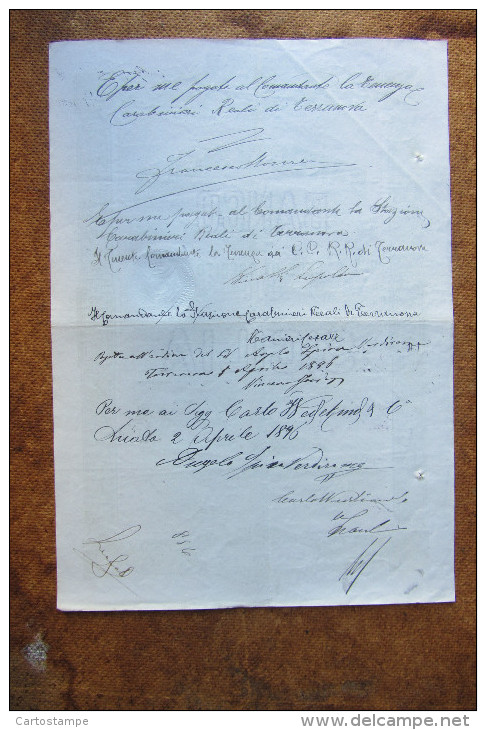 FEDE DI CREDITO_BANCO DI SICILIA_BANCONOTA_TRINACRIA_CALTANISSETTA SICILIA SICILY SICILIE SIZILIEN SICILE_ ITALY_1896 - Other & Unclassified