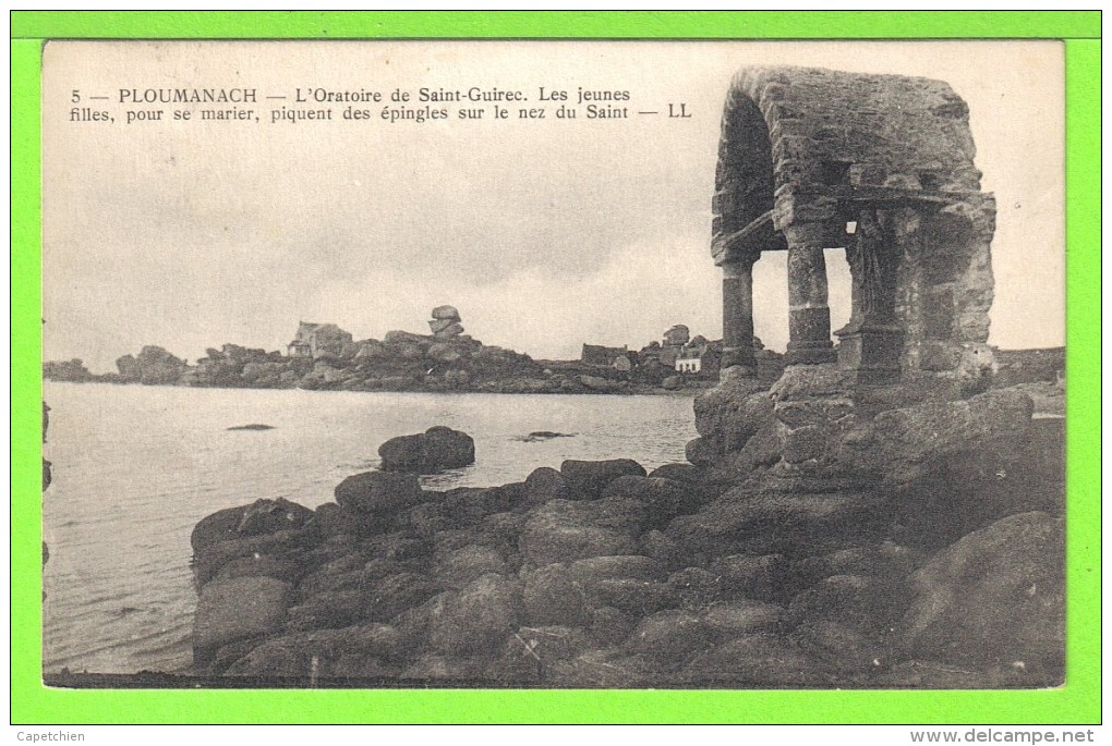 PLOUMANACH - ORATOIR DE SAINT GUIREC - Carte écrite En 1929 - Monuments