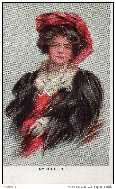 Illustrée Signée Philip BOILEAU : Femme Au Ruban Rouge : MY CHAUFFEUR - Boileau, Philip