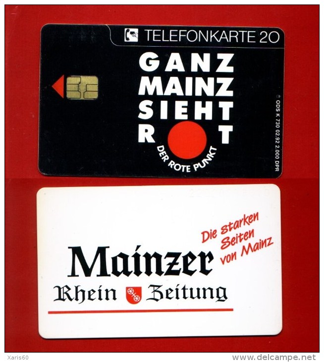 GERMANY: K-730 02/92  " Ganz Mainz Sieht" Rare (2.000ex) Used - K-Series : Serie Clientes