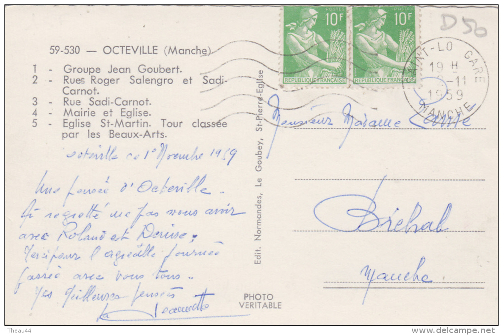 &curren;&curren;  59-300 -  OCTEVILLE  Cartes à 5 Vues   &curren;&curren; - Octeville