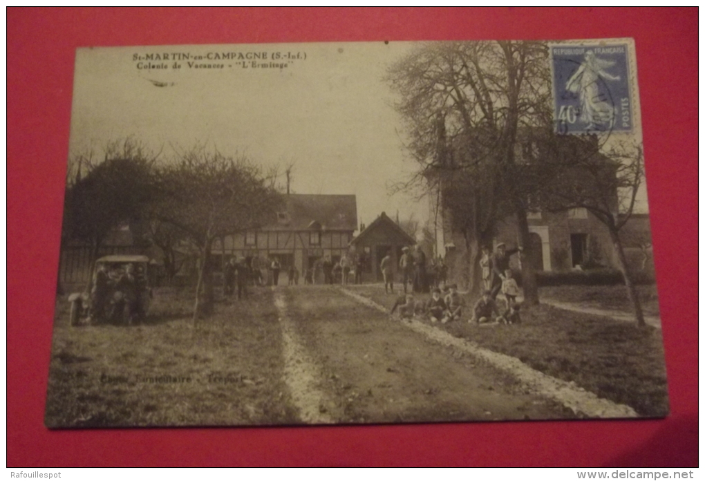 Cp St Martin En Campagne Colonie De Vacances L'ermitage - Saint-Martin-de-Boscherville