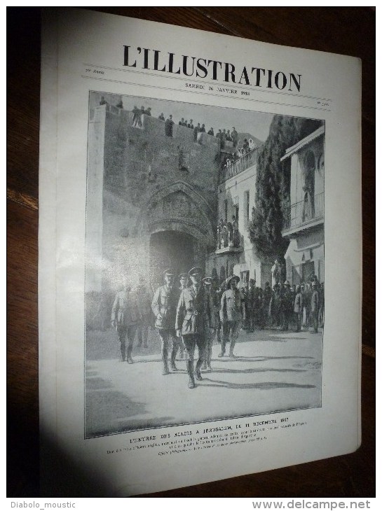 1918 British Jerusalem;Curé-soldat;MARIE De Roumanie;Italiens Mt-Tomba;Café De La Paix(litho Sabattier);Maison-Demain - L'Illustration