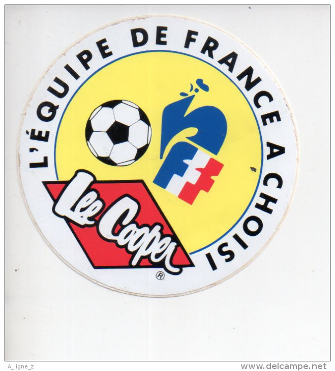 REF 1 : Sticker Autocollant Publicitaire Lee Cooper L'equipe De France De Football à Choisi Coq FFF - Autocollants