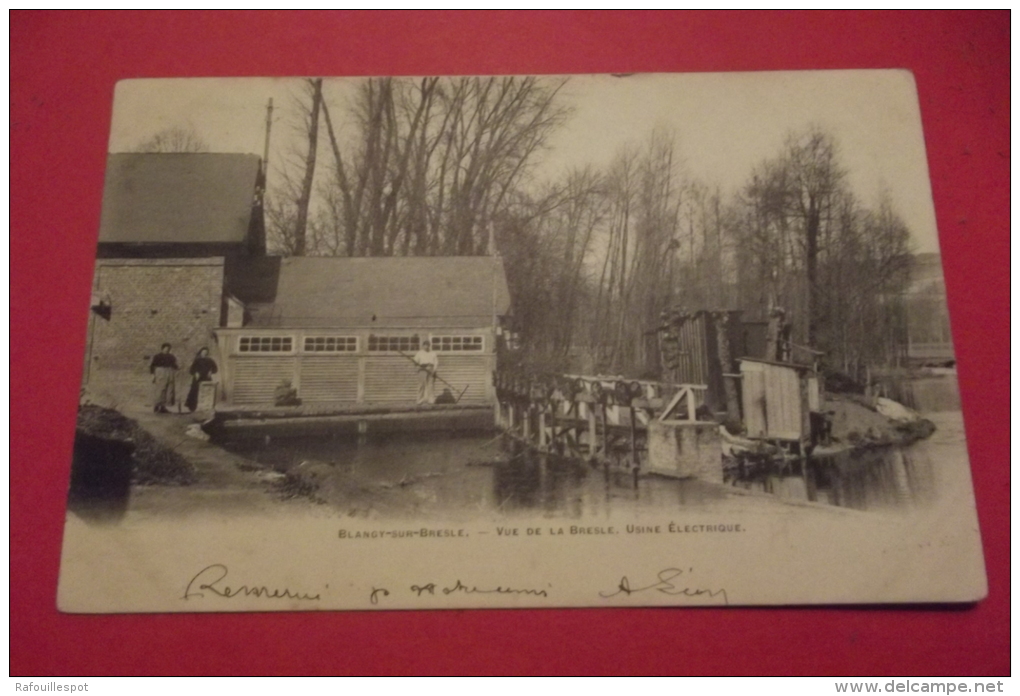 C P Blangy Sur Bresle Vue De La Bresle Usine Electrique - Blangy-sur-Bresle