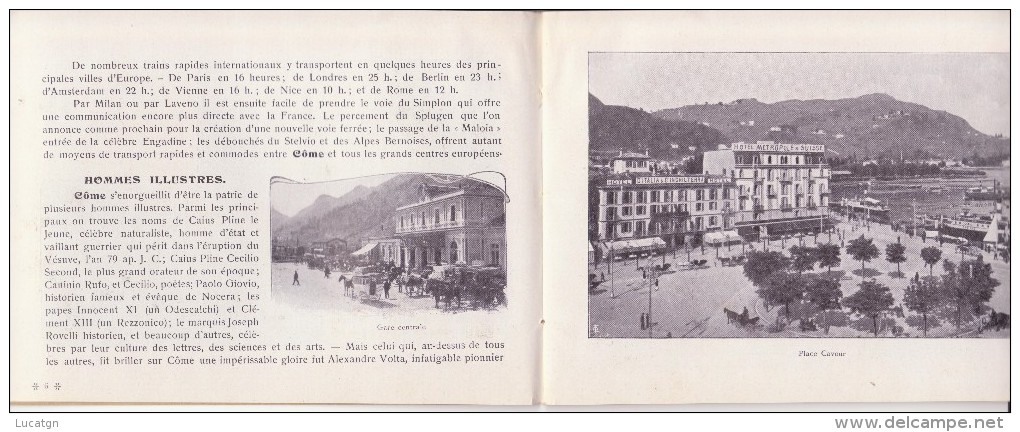 Libretto In Lingua Francese Sulla Città Di Como. 48 Pagine Piu Una Cartina - Altri & Non Classificati