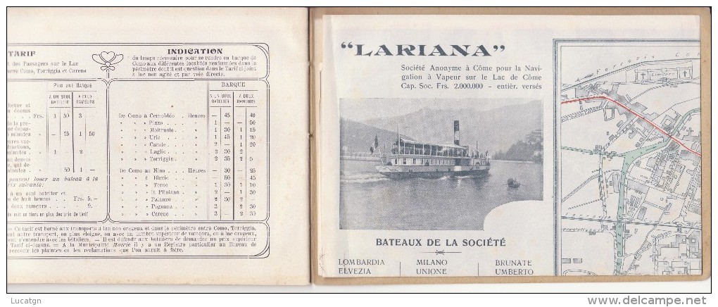 Libretto In Lingua Francese Sulla Città Di Como. 48 Pagine Piu Una Cartina - Andere & Zonder Classificatie