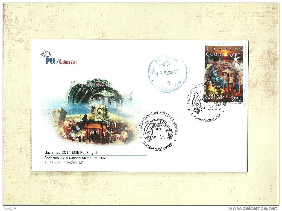 Turkey; 2014 "National Stamp Exhibition, Gaziantep" Special Portfolio - Ganzsachen