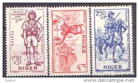 Détail De La Série Défense De L'Empire * Niger N° 86 à 88 - 1941 Défense De L'Empire