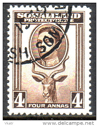 Somaliland Protectorate 1938 SG #97 4a VF Used Fauna CV £15 - Somaliland (Protectorate ...-1959)