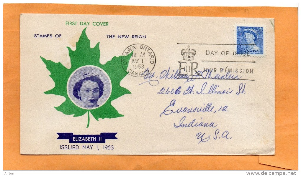 Canada 1953 FDC - 1952-1960