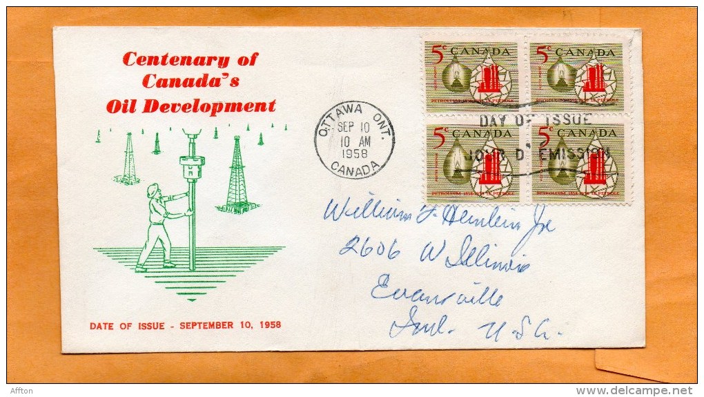 Canada 1958 FDC - 1952-1960