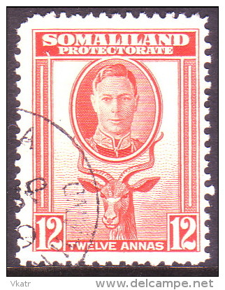 Somaliland Protectorate 1942 SG #112 12a VF Used Fauna Bad Corner - Somaliland (Protectorate ...-1959)