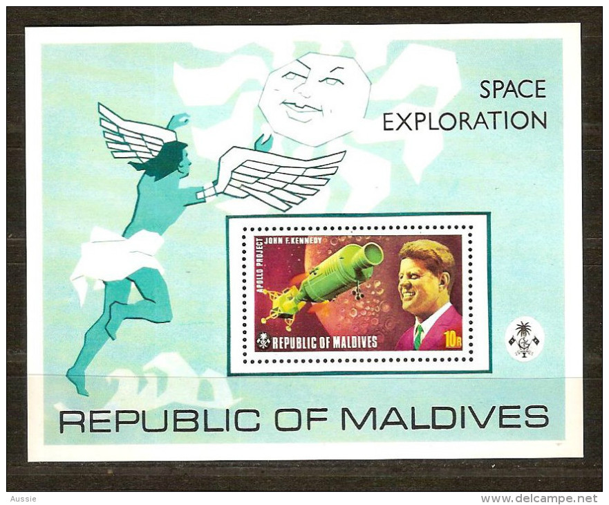 Maldives Malediven 1974 Yvertn° Bloc 21 *** MNH Cote 65 FF Kennedy - Maldives (1965-...)